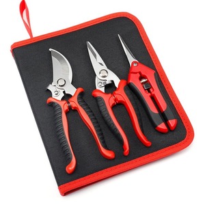 Lu Ban's Work Pruning Shears Stainless Steel Bypass Manual For Branches Red 3 Piece Set - Product Image 3