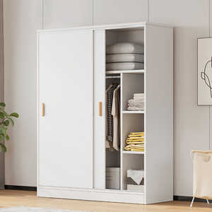 Armoire penderie en bois de style moderne australien avec tringle à suspendre et étagères - Product Image 5