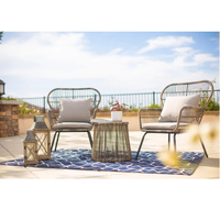 Ensemble de meubles de jardin modernes Foshan : Chaises et table en rotin, gain de place, design élégant