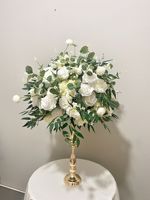 Boule de fleurs artificielles vertes pour la plantation printanière, centres de table de mariage, centre de table en fleurs artificielles en soie, boule de fleurs