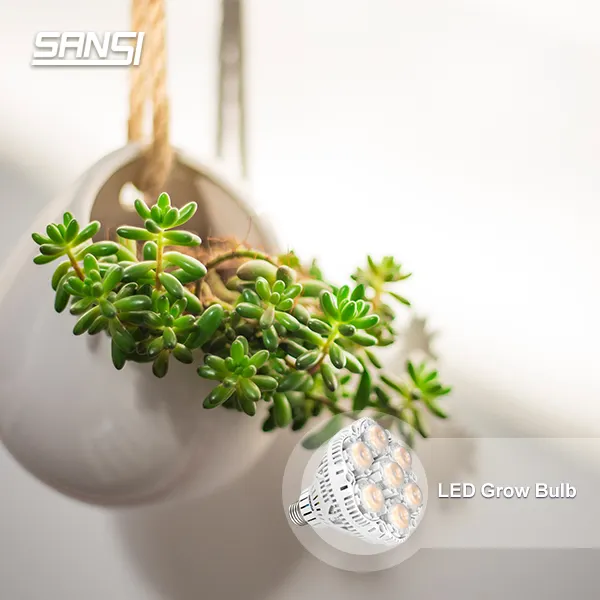 Светодиодная лампа SANSI для выращивания растений, лампа полного спектра для домашних растений, белый свет для комнатных растений, 36 Вт
