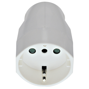 Prise axiale blanche 2P+T 16A P30 avec broche de terre pour connexions électriques - Product Image 1
