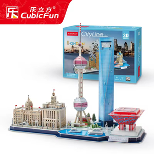 Kit de construction de modèles en papier 3D, jouet éducatif DIY pour enfants et adultes, décoration de la maison, cadeau, 107 <span class=keywords><strong>pièces</strong></span>, puzzle de la ligne de l'enceinte de <span class=keywords><strong>Paris</strong></span> - Product Image 5