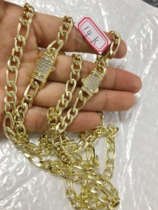 สร้อยคอฟิกาโร่สแตนเลสสตีลขนาด 6 มม. ชุบทอง 14k สร้อยข้อเท้า สร้อยคอแฟชั่น สร้อยข้อมือ สร้อยคอแบบโซ่ Nk สไตล์ทันสมัย - Product Image 4