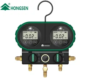 HONGSEN MVS60-101A डिजिटल दबाव नापने का यंत्र और एसी डिजिटल कई गुना गेज सेट r134a