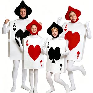Ensemble de costumes de cosplay avec cartes à jouer pour fête de famille, jeu de rôle d'Halloween, tailles adultes et enfants - Product Image 1