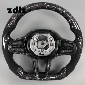 Volante in fibra di carbonio forgiato bianco con leve del cambio per <span class=keywords><strong>BMW</strong></span> G30 G11 <span class=keywords><strong>G31</strong></span> G32 X3 G01 X4 G02 M2 G87 M3 m80 M4 G82 G42 G20 - Product Image 3