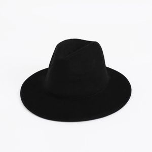 Sombrero Fedora de Fieltro de Lana Negro para Mujer, Ala Plana, Estilo Retro Británico, Vintage, Vaquero Occidental, Moda Otoño Invierno - Product Image 5