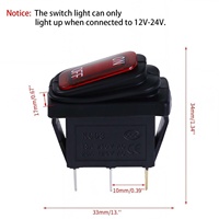 Interrupteur à bascule LED KCD3 3 broches 2 positions ON-OFF, interrupteur à bascule 12V 20A pour bateau, modification automobile, contrôle de l'alimentation
