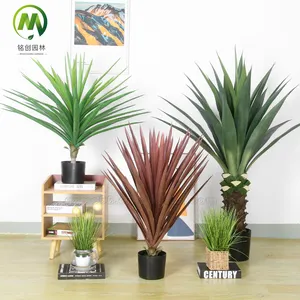 Resistente ai raggi UV Agave artificiale Desert Plant Tropical Topiary Bonsai Greenery Green Decor Faux realistico albero piante di gladiolo