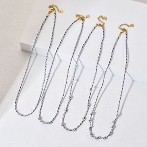 قلادة حبل ملونة أنيقة D783 متعددة الألوان مع مشبك من الفولاذ المقاوم للصدأ بالجملة - Product Image 2