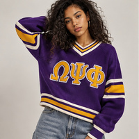Pull personnalisé avec logo, pull d'hiver pour homme, pull décontracté à col rond brodé, pull ample de style universitaire, veste varsity, pull en tricot