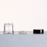 Pots en plastique PS transparents 3g 5g OEM/ODM, design chrysanthème, vente en gros, pour cosmétiques/gel de durcissement UV, logo personnalisé