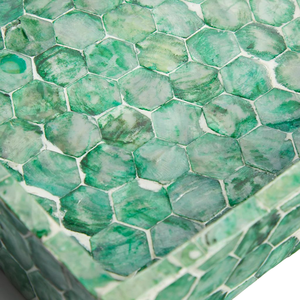 Bandeja para servir de perlas Madre, bandeja cuadrada con incrustaciones de mopa como mesa de café, bandeja de capas para exhibición de postres - Product Image 4