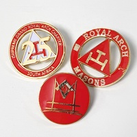 Vente en gros de badges maçonniques personnalisés en métal, badges maçonniques