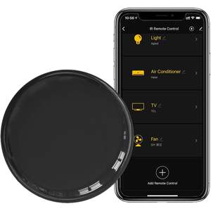 Telecomando Universale Intelligente Antela UFO-R6 con 4 Pulsanti, Controllo Vocale IR e App, Nero, Portata 10M per Set-Top Box - Product Image 1