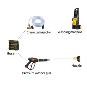 Kit d'injecteurs chimiques SPS <span class=keywords><strong>3m</strong></span> avec tuyau de siphon réglable et distributeur de savon <span class=keywords><strong>M22</strong></span>-14 pouces pour nettoyeur haute pression - Product Image 5