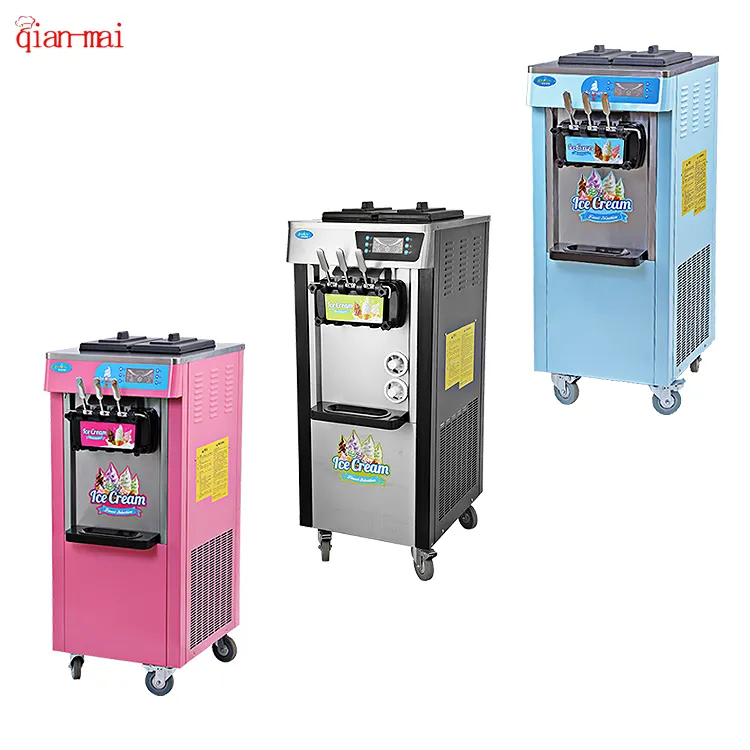 Ticari elektrikli otomatik dondurulmuş meyve yumuşak hizmet dondurma üreticileri oyuncak küçük kompresör makinesi ile İtalyan