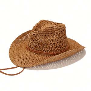 Sombrero Panamá Bestella Boho para Hombre, de Paja, con Diseño Calado, de Ala Ancha, Casual, para Viajes, Protección Solar, para Playa y Actividades al Aire Libre, para Adultos - Product Image 6