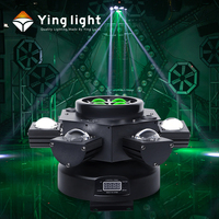 Lumière de tête mobile laser et LED RGBW à 6 têtes avec contrôle DMX512 pour l'éclairage des hôtels, des DJ, des discothèques et des boîtes de nuit