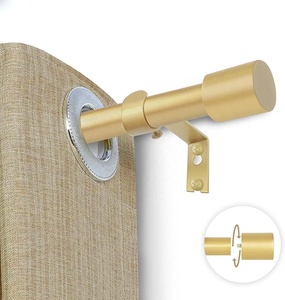 <span class=keywords><strong>Tringle</strong></span> à rideaux ARODDY en acier carbone de style industriel, finitions métalliques dorées de luxe, <span class=keywords><strong>tringle</strong></span> à rideaux dorée pour fenêtre - Product Image 3