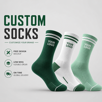 Chaussettes de compression sportives haute performance pour la course et le cyclisme, avec coussinets épais et logo personnalisé
