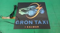 Offre d'usine : Autocollant lumineux de haute qualité pour voiture, logo taxi lumineux, décalcomanie pour toit de taxi, affichage lumineux EL