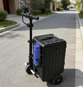 Scooter multifonctionnel moderne avec cadre en aluminium, porte-téléphone, porte-gobelet, roues pivotantes légères, 20 pouces, étanche - Product Image 5