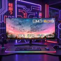Moniteur incurvé ultra-large 4K 21:9 de 34 pouces personnalisable pour le jeu et l'affichage de bureau sur PC