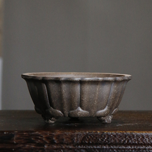 Petit pot à bonsaï en argile violette, fait main, style antique Yixing - Product Image 3