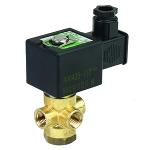 Oferta Especial: Válvulas Solenoides de Acción Directa de 3 Vías 320 con Cuerpo de Latón y Acero Inoxidable, Tamaño de Tubería de 1/8" y 1/4" en Stock - Product Image 3