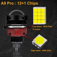 YHKOMS 3.0 pouces Super lumineux Bi Led Laser projecteur lentille 80W Led projecteur 12V 30000lm LED phares