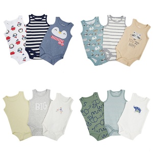 Verano Clase A algodón de una pieza recién nacido bebé Onesie sin mangas bebé Onesie nuevo Sling bebé lindo gatear ropa - Product Image 1