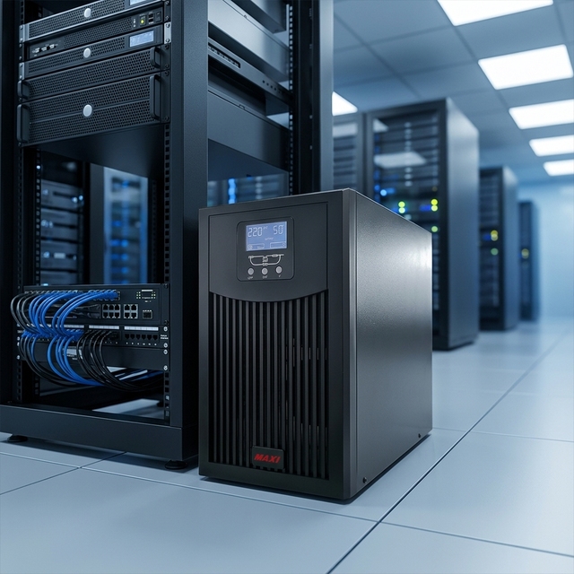 UPS Backup Power 220V 3kVA 1kVA Online UPS Power Supply 96V Built-in Batteries Application for Office IT Rooms
