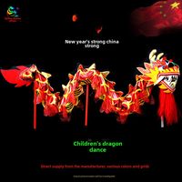 Accessoires de Danse du Dragon pour Enfants : Tête et Queue de Dragon en Tissu Satiné Coloré pour la Maternelle, Lion de Scène Moderne pour Spectacles Rapides