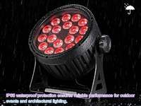 Projecteurs LED Slim Par Scène IP65 Étanche 18x18W RGBWA UV 6en1 avec Écran Tactile et Contrôle DMX pour DJ et Discothèque