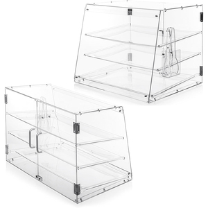 Nhà máy-Tùy chỉnh nhiều lớp <span class=keywords><strong>Acrylic</strong></span> bánh Pastry tủ trưng bày bánh mì tráng miệng cửa hàng truy cập hàng đầu Kệ thực phẩm kệ trưng bày - Product Image 6
