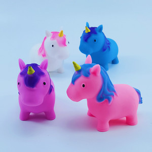 Balle anti-stress licorne en caoutchouc souple TPR à pétrir, jouet musical licorne cheval en pâte à modeler pour soulager le stress - Product Image 3
