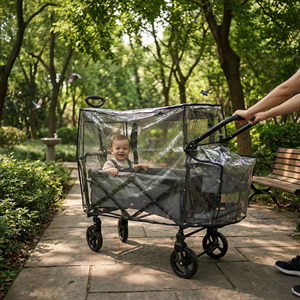 Auvent Pliable Extérieur pour <span class=keywords><strong>Poussette</strong></span> Bébé, Vente <span class=keywords><strong>en</strong></span> Gros de Chine, Chariots de Camping Pliants pour Enfants, Tissu 600D Personnalisé 80kg - Product Image 2