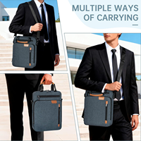 Housse d'ordinateur portable élégante et portable en polyester pour femmes et hommes, idéale pour le travail ou les loisirs, avec poignée