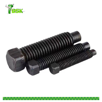 Oxyde noir pointe de chien courte DIN479 vis de réglage à tête carrée M5 M6 M8 M10 M12 M16 M20 M24 Grade 8.8 10.9 12.9 Zinc ordinaire
