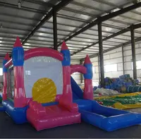Cô Gái Thương Mại Pvc Inflatables Castle Bouncy Jumping Bouncer Đối Với Bán Hàng