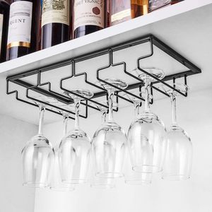 Estante creativo estilo americano para copas de vino altas, colgador de copas de vino invertido de hierro forjado para bar en casa, soporte para copas de vino. - Product Image 3