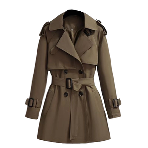 Manteau <span class=keywords><strong>Trench</strong></span> <span class=keywords><strong>Femme</strong></span> Automne Hiver 2025 Style Britannique Luxe Coupe Ample Longueur Maximale – Fabrication Professionnelle Directe Usine - Product Image 1