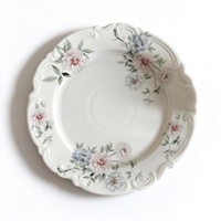 Service à thé en céramique à motif floral rétro, style français, résistant à la chaleur, théière, crémier, sucrier, tasse, soucoupe, assiette pour le thé de l'après-midi