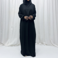 Vente en gros – Nouvelle Abaya islamique oversize de qualité supérieure pour femme, robe musulmane Jilbab Abaya une pièce à manches chauve-souris pour femmes