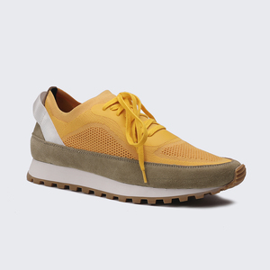 Shoes Designer Sneakers For Men ABINITIO Custom Brand Yellow Athletic Sports Shoes Sneakers For Men Original