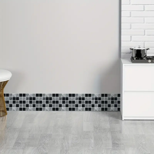 Papel pintado de estilo mosaico borde rayado autoadhesivo rodapié embellecedor <span class=keywords><strong>vinilo</strong></span> borde decorativo embellecedor para Borde de pared decorativo - Product Image 6