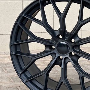 Jantes en alliage forgées sur mesure 17 18 19 20 21 22 24 pouces noires 5x114.3/5x120/5x112/5x110 pour Porsche Audi Benz <span class=keywords><strong>BMW</strong></span> - Product Image 2