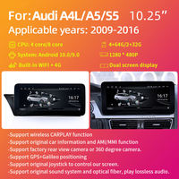 Autoradio GPS NAVIHUA avec écran IPS Android 10,25 pouces, lecteur DVD multimédia pour Audi A4 A4L A5 S5 2009-2016
